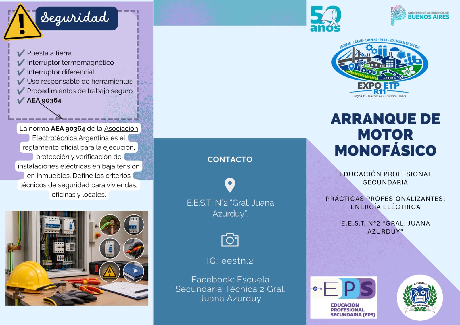 Tríptico "Arranque de Motor monofásico